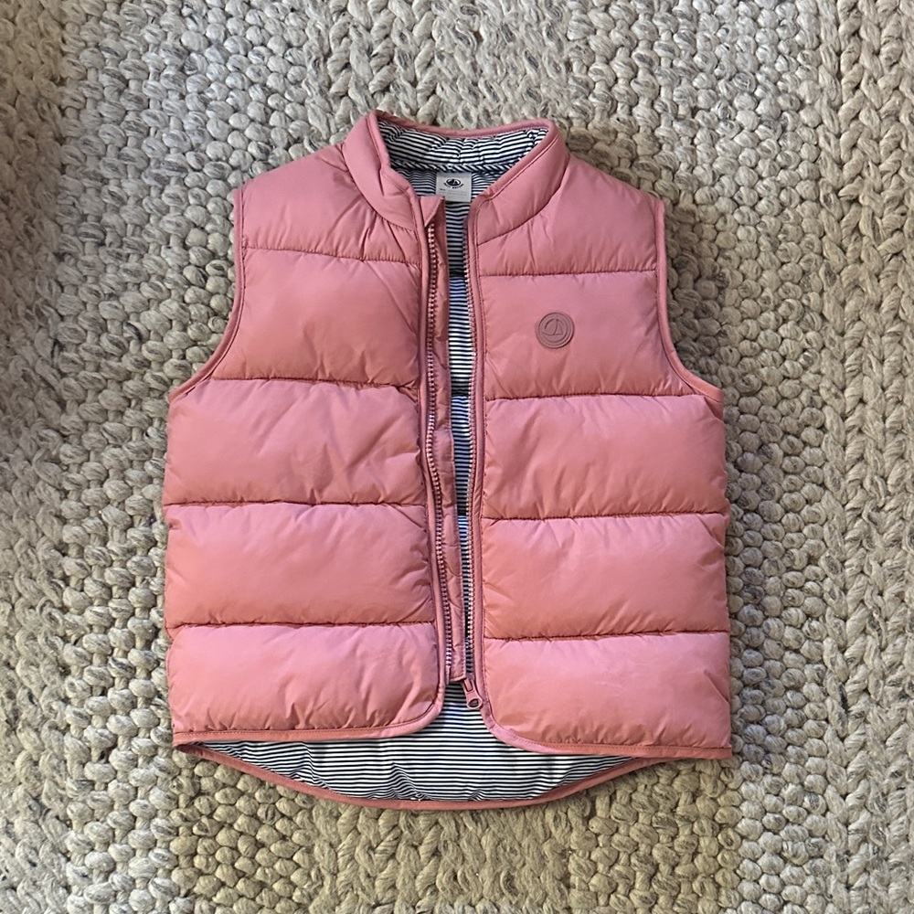 Petit Bateau Kids Pink Puffer Vest